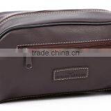 Store More Rectangle Shaving Brown Leather Customized Toiletry Bag thumbnail-1