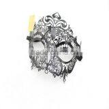 Black Male Diamond Design Laser Cut Venetian Masquerade Metal Filigree Mask Men thumbnail-5