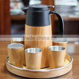 Authentic Natural Bamboo Insulation Pot Cute Design Wooden Mug Popular Wooden Tea Cup thumbnail-3