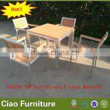 Plastic Wood Outdoor Used Restaurant Dining Table and Chair thumbnail-1