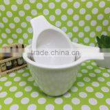 Stocked Popular White Ceramic Bowl Ceramic Dished With Single Handles thumbnail-2