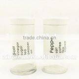 2 Pieces White Stainless Steel Coated Glass Spice Jar 6 oz thumbnail-1