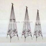 3/S Metal Plant Stand With Bird thumbnail-1