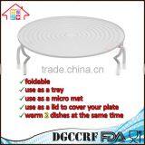 NBRSC Kitchen Plastic Multi Function Microwave Tray Food Dish Plate Stand Rack Wholesale thumbnail-2