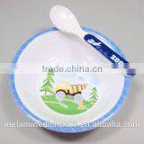 Melamine Kids Cake Dinnerware Set / Children Cake Tableware Spoon Fork and Bowl Set thumbnail-2