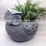 Modern Garden Decor Fashionable Style Animal Design Owl Flowerpot Resin Statue thumbnail-1