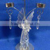 Clear Acrylic Angel With Iron Candle Holders Xmas Ornament Decorations thumbnail-1