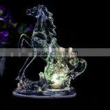 China Manufacturer Acrylic LED Lighting Galloping Horse Home Table Decorations thumbnail-1
