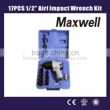 17PCS 1/2" AirI Impact Wrench Kit