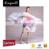 Custom Design Digital Print Fashion Silk Scarf With Crepe Textile Fabric thumbnail-1