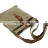Vintage Casual Cotton Canvas Leather,Mini Haversack, Bookbag ,Mini Shoulder Bag,Kid Haversack,Kid School Bag,Unisex,For Men & Wo thumbnail-1
