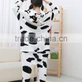 Flannel Cartoon Adult Animal Jumpsuit Animal Pajamas Jumpsuit Cow Design thumbnail-2