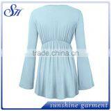 New Casual Design Blouses Fashion Style Round Bottom 2017 for Women thumbnail-6