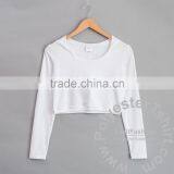women fit crop top hoodie Sublimation blank. no minimum qauntity 3 color ready. real factory. sample in few days