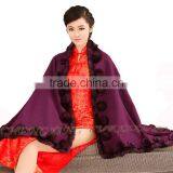 CX-B-P-40D New Products Fur Floral Cheap Wholesale Pashmina Shawl thumbnail-6