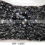Fashion Hot Popular Crochet Acrylic Knitted Headband With Jewelry thumbnail-6