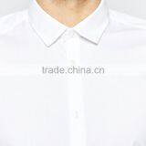 Slim Fit White Shirt With Long Sleeves Formal Business White Shirt in Poplin thumbnail-2