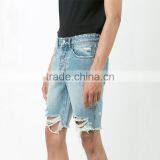 Top Design Men's Denim Short Pants Custom Jean Pants Fashion Shorts thumbnail-2