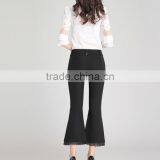 Zm40637b Wholesale Women Clothing Slimming Trousers Female Casual Lace Ninth Pants thumbnail-3