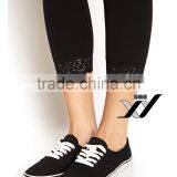 Ninth Length Cropped Black Women Wholesale Leggings thumbnail-2