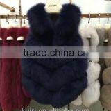 2016 Lady Fashion Natural Whole Fox Fur Vests Women's Real Fur Waistcoat Winter Overcoat Girl Fur Vest thumbnail-6