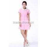 Juqian 2016 Pink Nice Fashionable Short Sleeve Hospital Female Staff Nurse Uniform Designs thumbnail-4