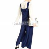 Wholesale OEM Pleated Wide-Leg Casual Women Overalls Jumpsuit thumbnail-3