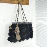 New Style Girls Luxury Evening Fur Bags White Turkey Fur Bag thumbnail-2
