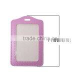 Wholesale Pink VerticalPolyurethane Custom Necklace ID Cards Badges Holders thumbnail-2