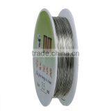 Copper Beading Wire Thread Cord Round Silver Tone 0.5mm Dia. , 2 Rolls thumbnail-1