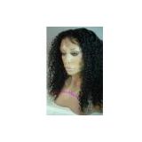 indian hair free shipping high quality kinky curl lace front wig