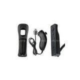 Black Rumble Wii Remote & Nunchuck With Built-in Speaker And 3 Axes