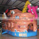 Obstacle Course Car Theme Inflatable With Jumping Area thumbnail-1