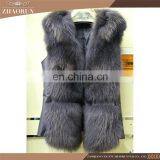 2016 Wholesale New Fur Garment Real Raccoon And Sheep Skin High Quality Fur Vest For Women thumbnail-2