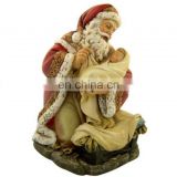 life size or mini epoxy resin santa claus with jesus baby statues for Occident Style