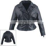 HMB-0328H WOMEN LEATHER JACKETS BASIC BIKER FASHION BLACK COATS