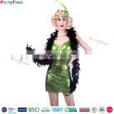 Cosplay Flapper Vintage Halloween Costumes Charleston Fancy Dress Withe Boa Sexy Women thumbnail-1