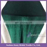 TR039C Dark Green Italian Velvet Fabric Table Runner Wedding thumbnail-1