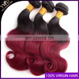 new products Ombre Peruvian Virgin Hair Red Ombre Peruvian Hair Burgundy Hair Body Wave Wavy 3pcs lot 1B Red 3Pcs Lot