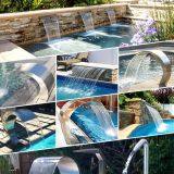 Swimming Pool Spa Pool Stainless Steel Waterfall Faucet With Light thumbnail-2