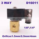 D16011 Normal Open/close Direct Acting Brass Gas Valve 0 Pressure Start 1/8" 1/4" BSP 1.5mm/2.5mm/4mm NBR 3/2 Way Solenoid Valve thumbnail-2