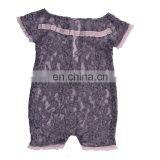Summer Newborn Short Sleeve Lace Romper Photo Prop Baby Bodysuit Romper thumbnail-2