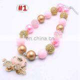 Halloween Kid Chunky Necklace With Pumpkin Carriage Girl Candy Bubble Beads Necklace thumbnail-4