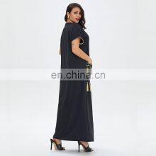 Summer Ladies Short Sleeve Long Skirt Robe Muslim Middle East Dubai Dress Dress Women thumbnail-4