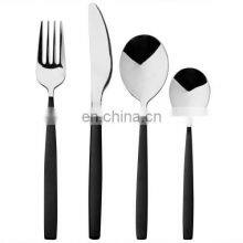 Stainless Steel Black Handle Cutlery Set