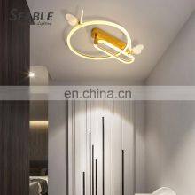 Wholesale Indoor Decoration Acrylic White Black Living Room Corridor LED Modern Ceiling Lamp