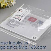 Makeup Bags, Frosted PVC Zipper Bags,Clear PVC Material Plastic Slide Pouch,PVC Zip Lock Document Bags