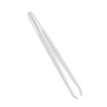White PE Insulated Tweezers Electronic Maintenance Pointed Flat Round Head Dust-free Plastic Tweezers thumbnail-5
