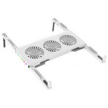 Desk 3 Cooling Fan Adjustable Foldable Laptop RGB Stand for Mac Air Pro for HP Computers Portable Computer Folding Bracket thumbnail-4