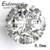 8.0mm Wholesale Esdomera White Color Moissanite Loose Stones Round Brilliant Cut Colorless